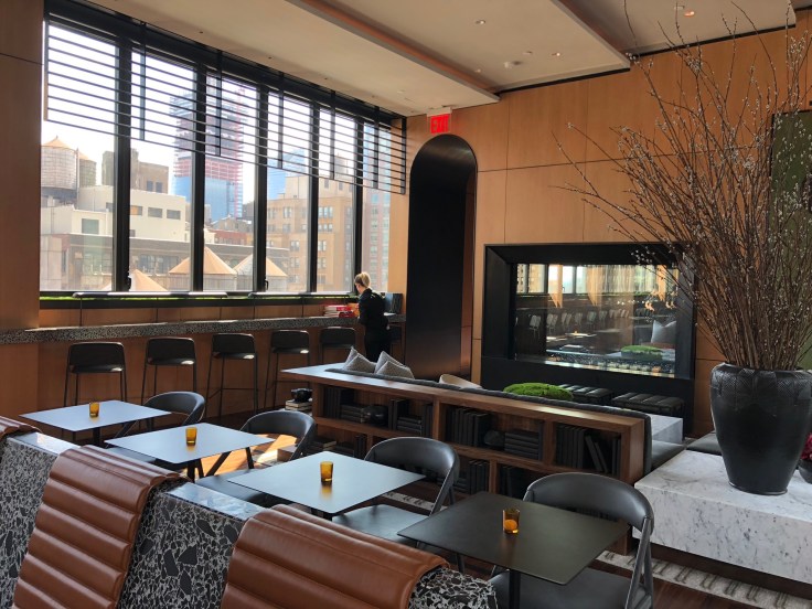 ac hotel new york times square public lounge indoor reverse angle