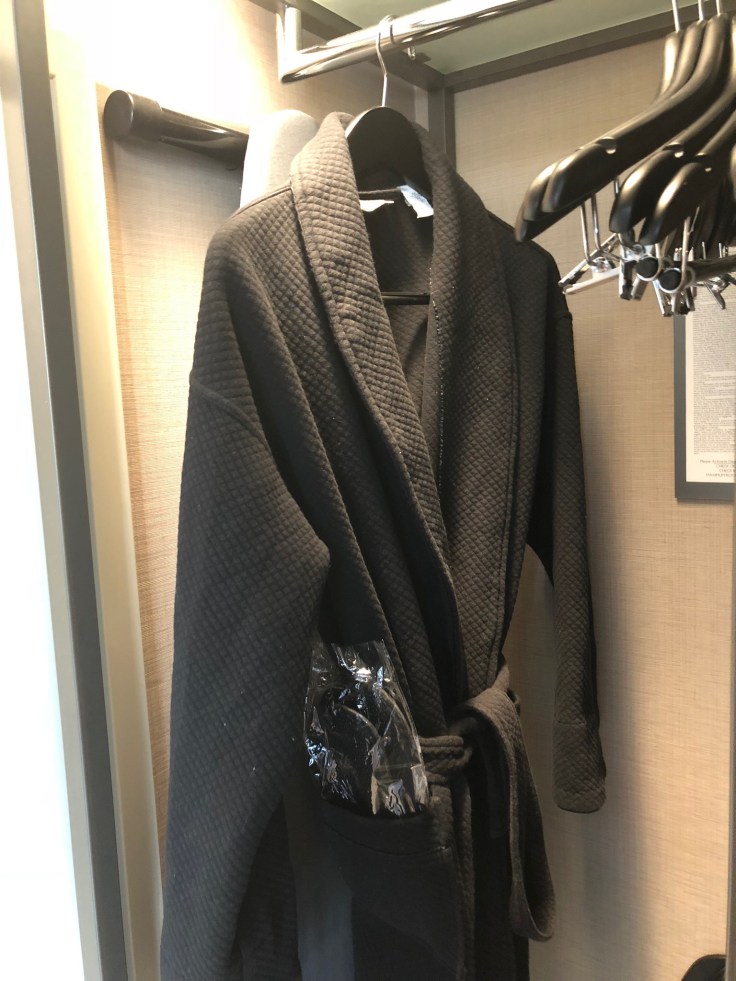 ac hotel new york times square room bathrobe