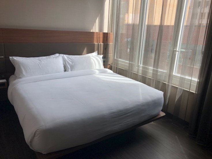 ac hotel new york times square room bed