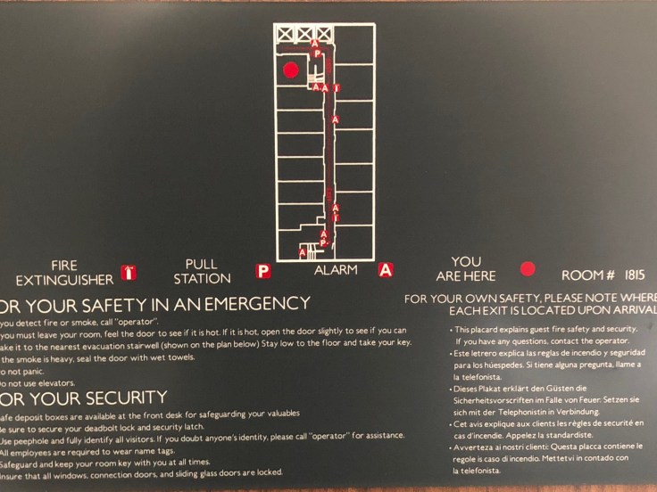 ac hotel new york times square room emergency map