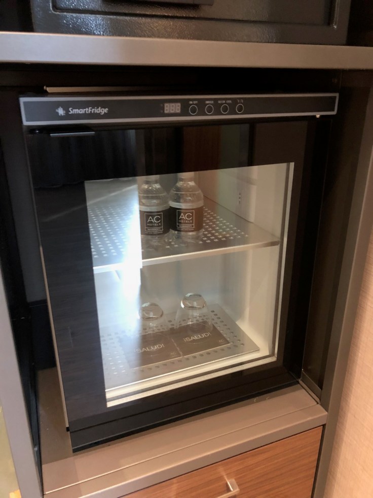 ac hotel new york times square room mini fridge