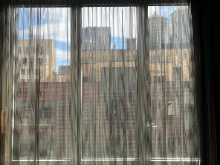 ac hotel new york times square room view curtained