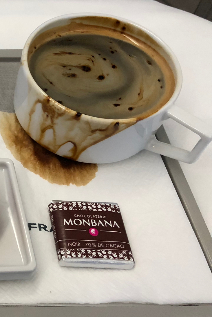 air france business soft dining dessert coffee mess
