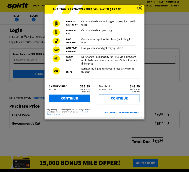 spirit airlines booking 2