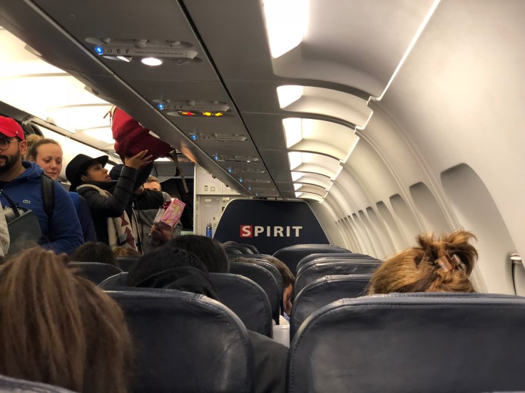 spirit airlines hard cabin view