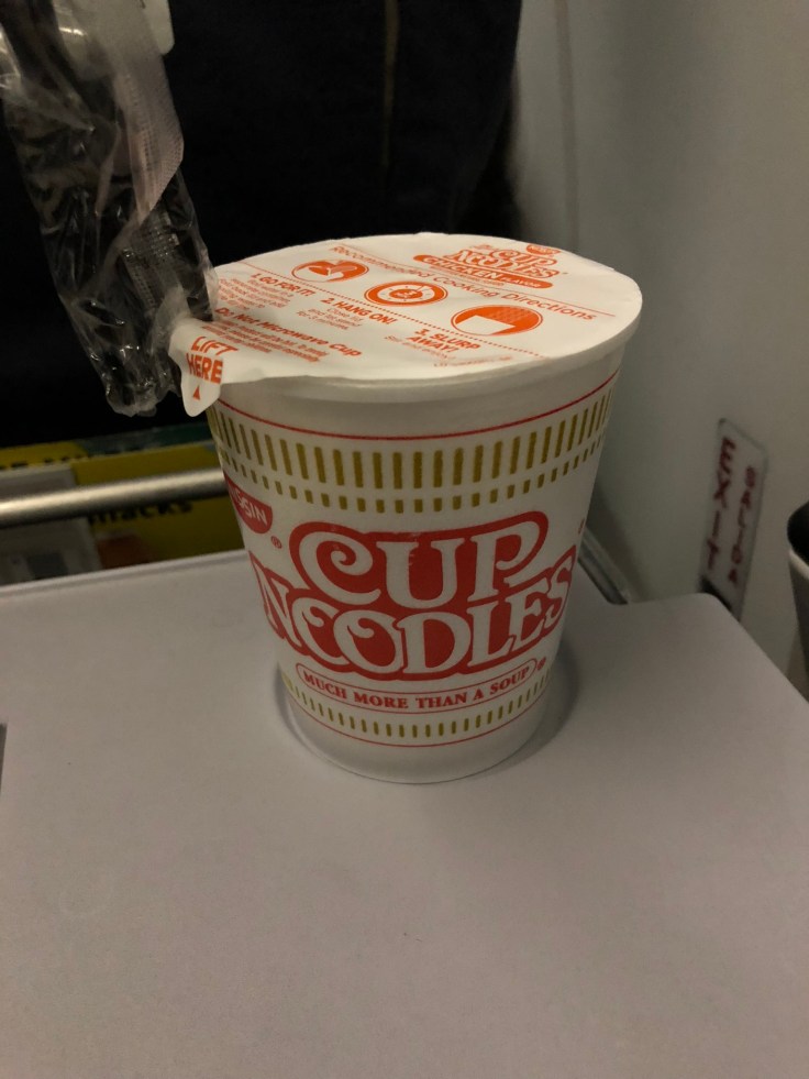spirit airlines soft noodle cup