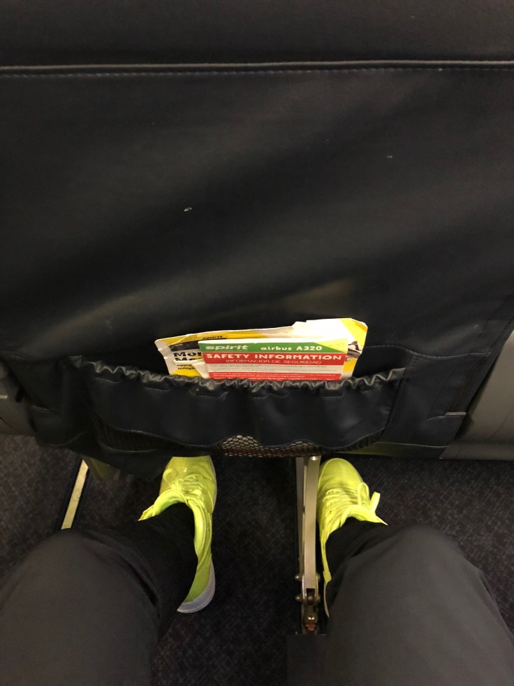 spirit airlines hard big front front view legroom
