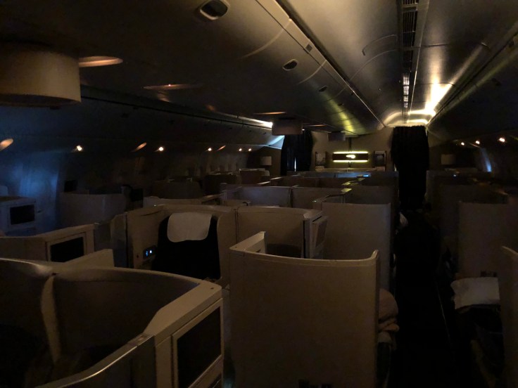 british airways club world cabin dark 1