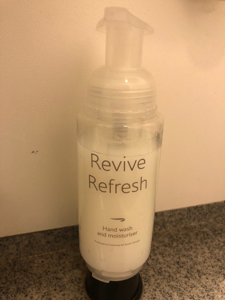 british airways club world cabin lavatory soap