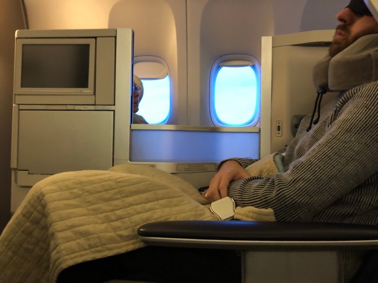 british airways club world hard seat view neighbor