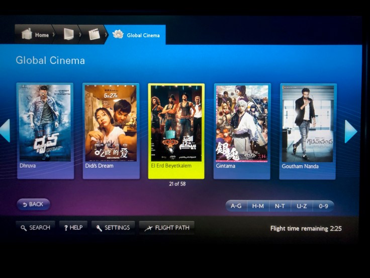 british airways club world soft in flight entertainment global selection
