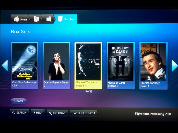 british airways club world soft in flight entertainment tv series