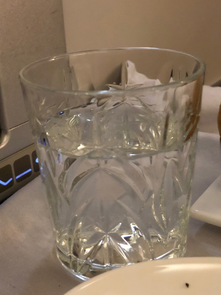british airways club world soft meal tray 1 water