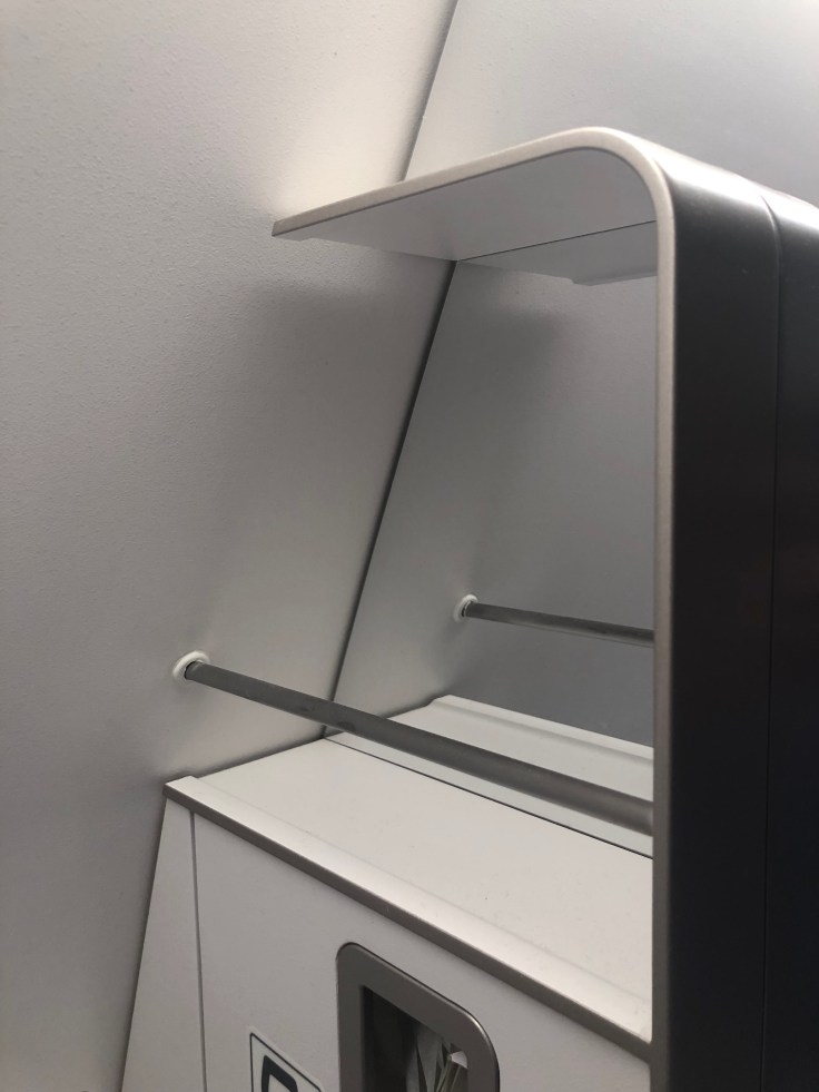 2019 iberia premium economy 07 lavatory 1 storage area