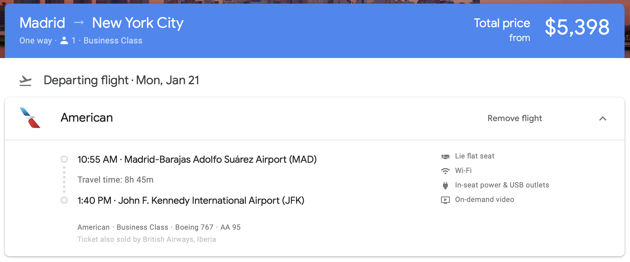 2019 another weekend to europe aa 767 biz google flights