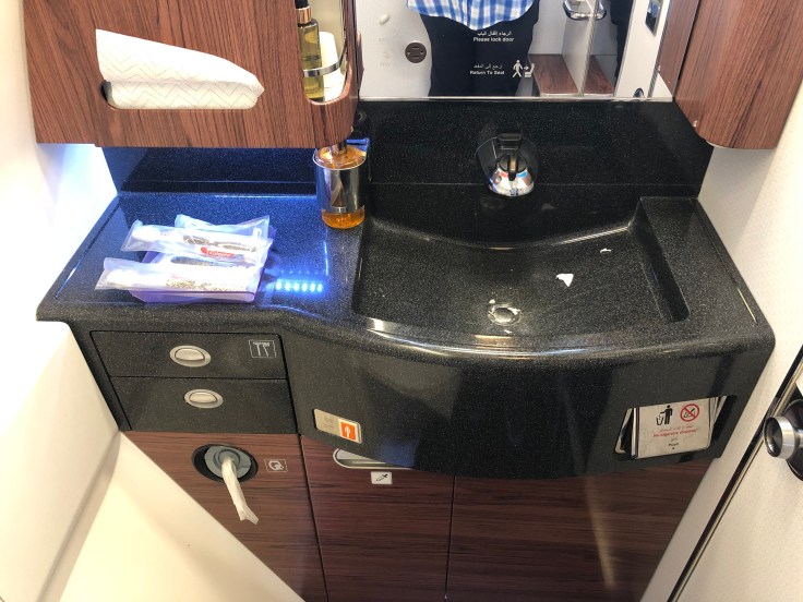 08 Cathay is Overrated Qatar Airways Lavatory