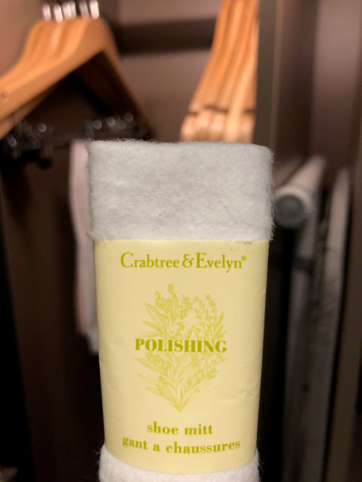 2019 hilton doubletree madrid 04 closet shoe polish crabtree and evelyn