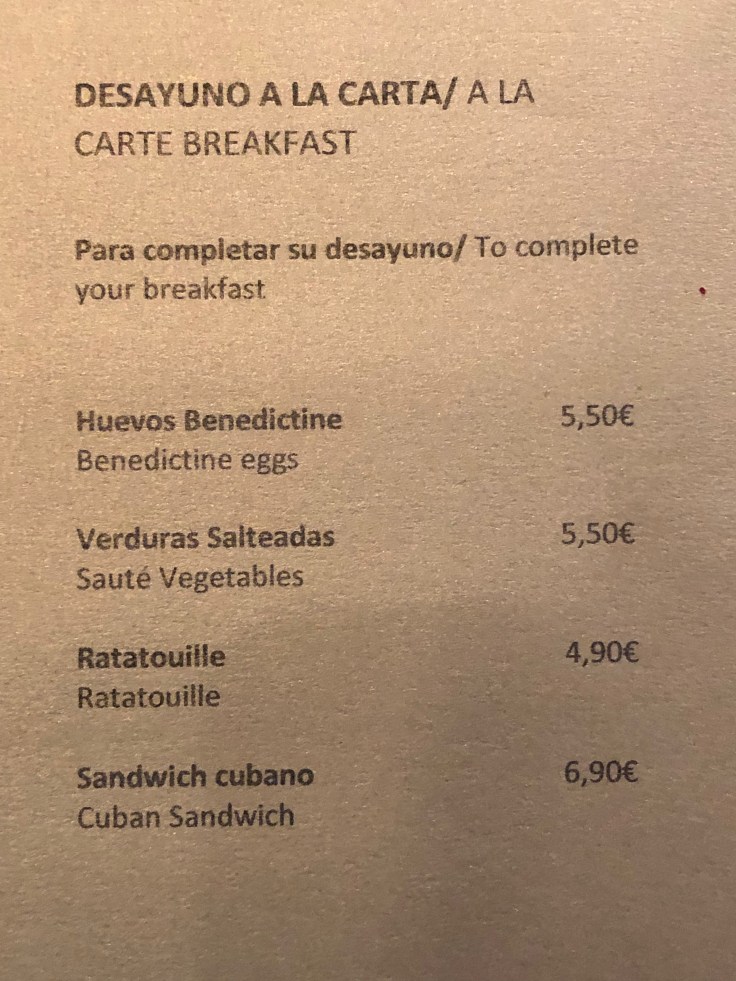 2019 hilton doubletree madrid 08 breakfast menu 02