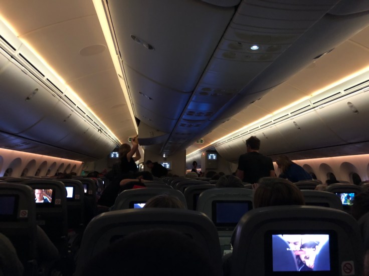 2019 Norwegian Air 02.5 cabin view dusk moodlighting