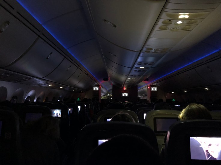 2019 Norwegian Air 02.5 cabin view lights out