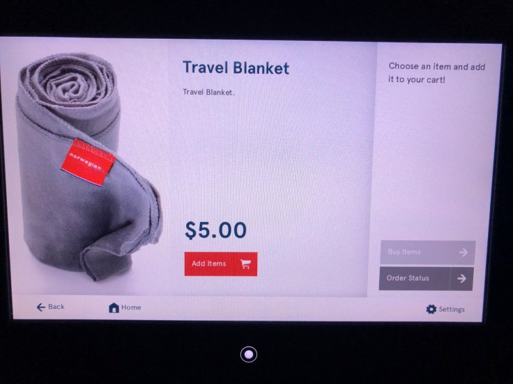 2019 Norwegian Air 05 menu blanket