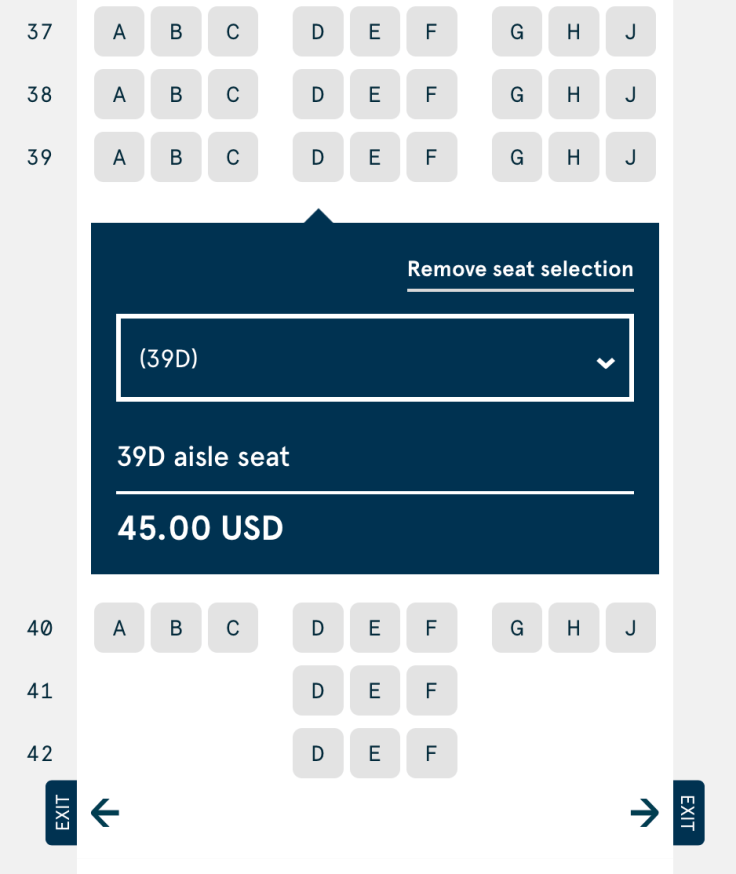 2019 Norwegian Air Booking 07 Seat Selection 4