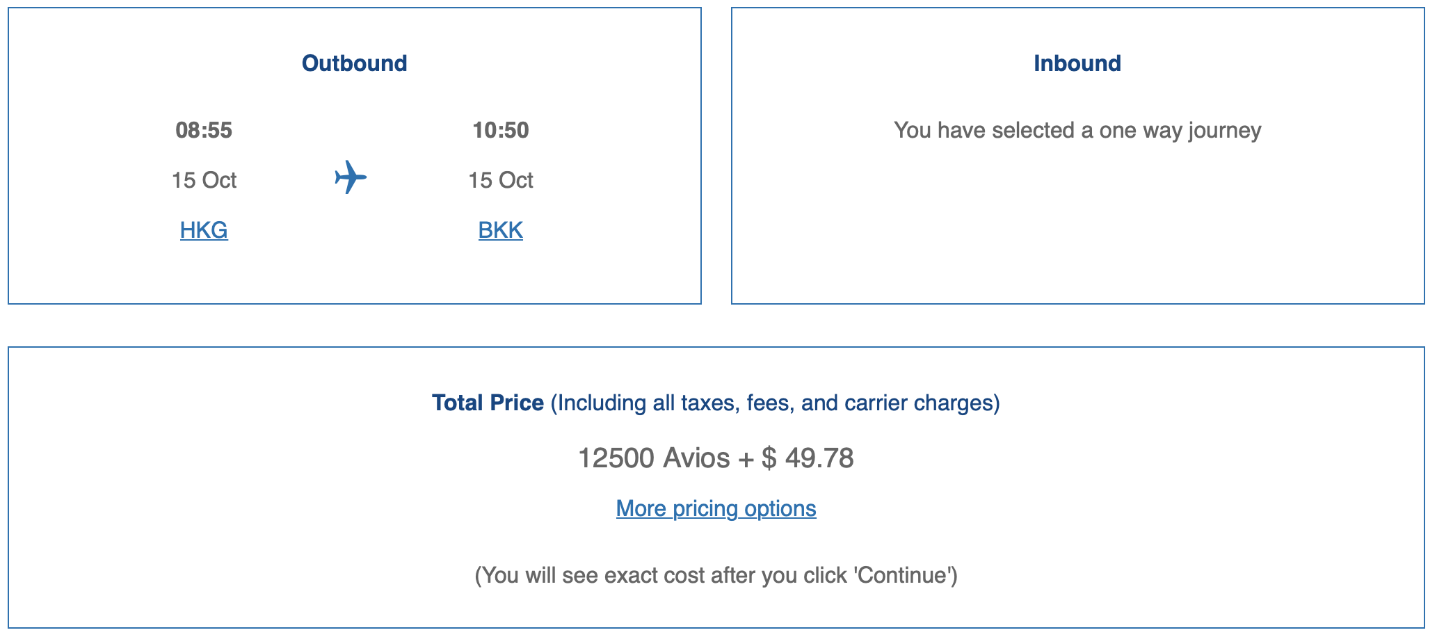 2019 Cathay Pacific Premium Economy 00 avios redemption