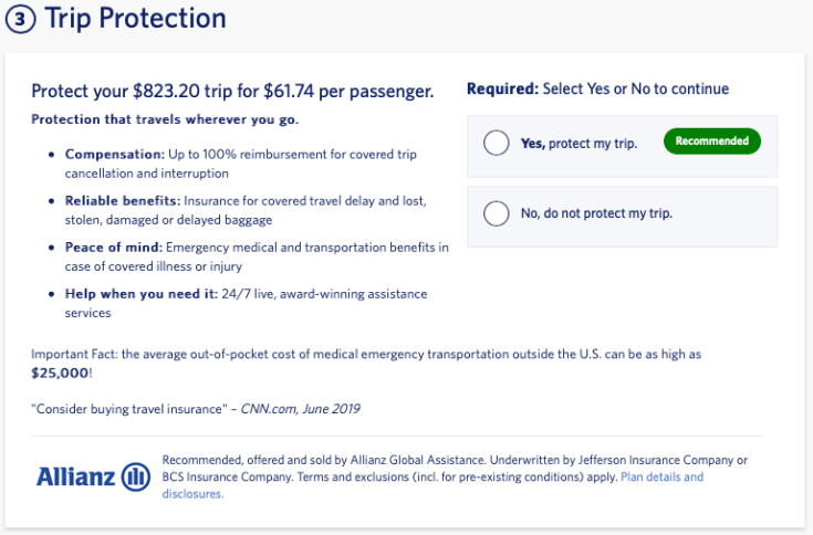 Delta Trip Insurance