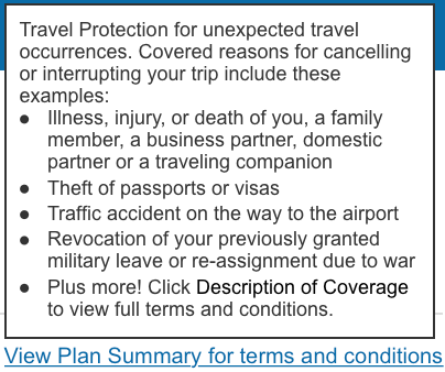 Terms and Conditions Trip Insurance