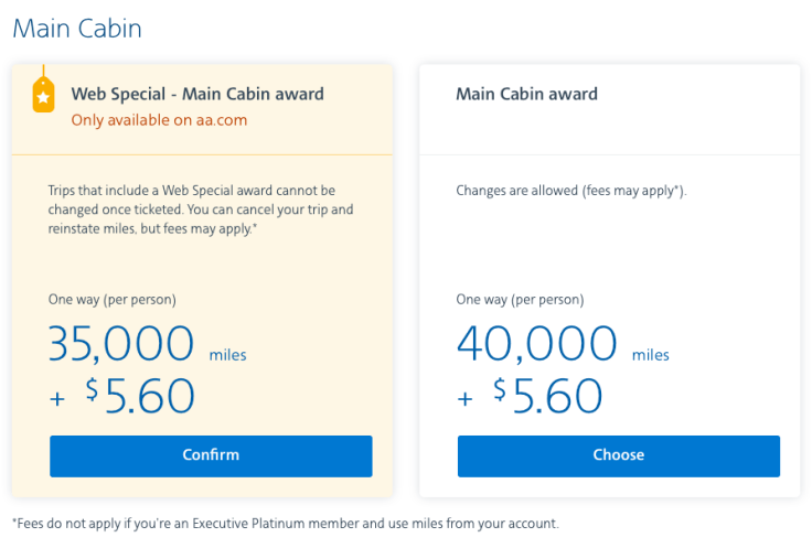 What is Basic Economy AA Web Special