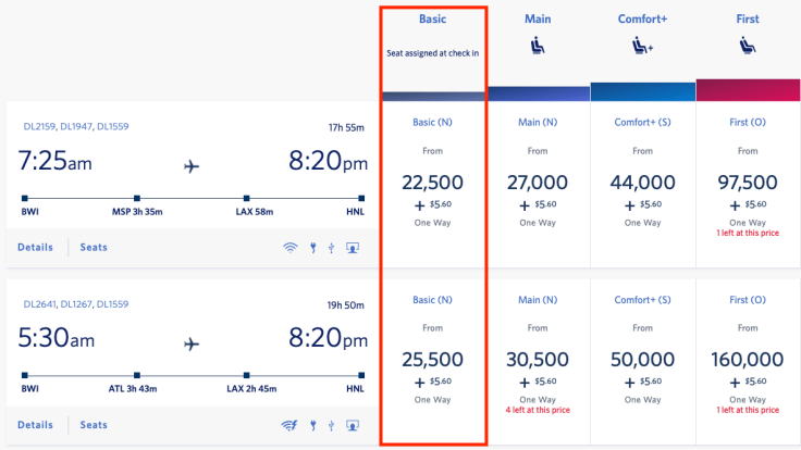 What is Basic Economy Delta Award Pricing