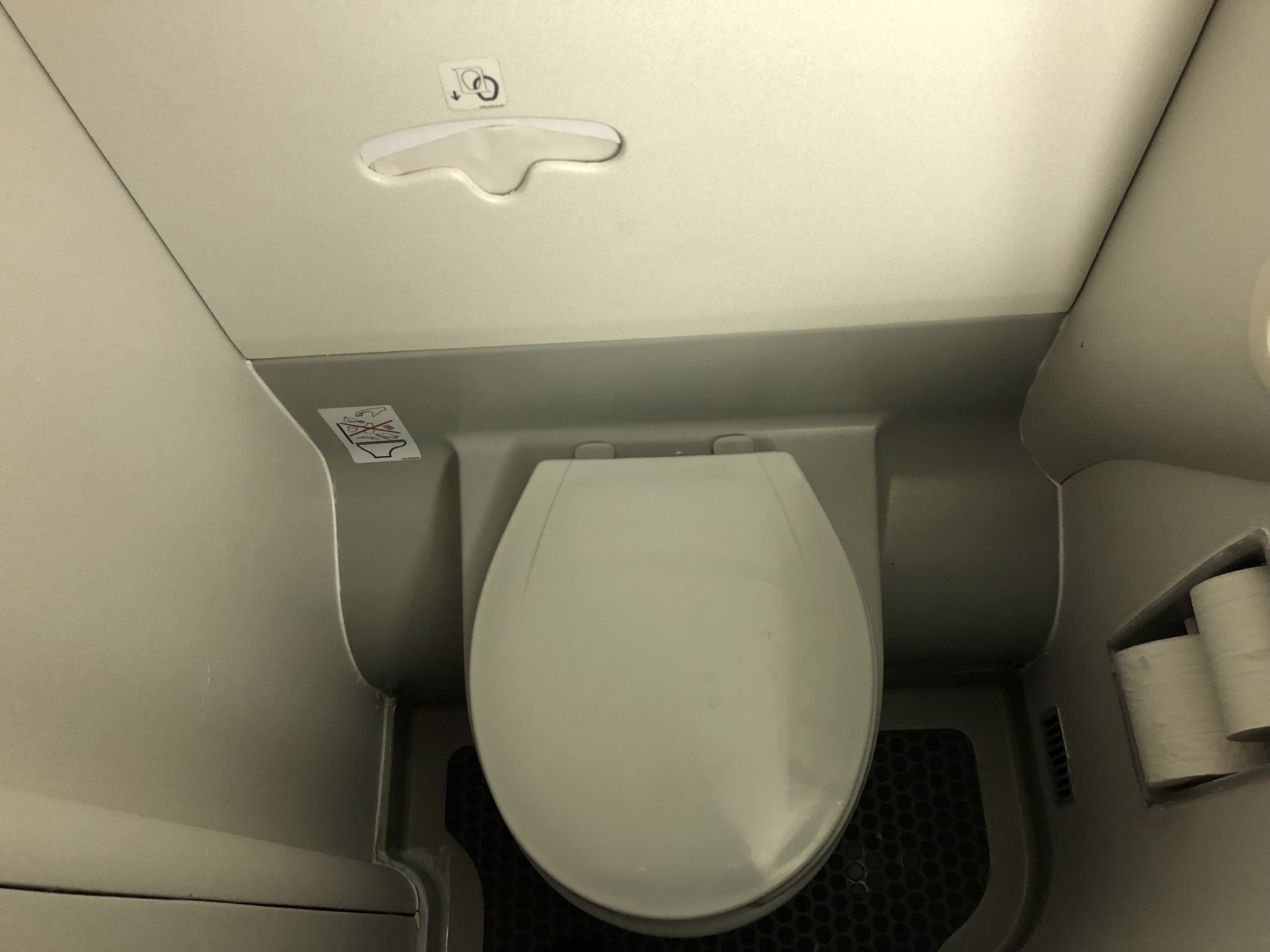 2020 american airlines domestic first hard bathroom toilet