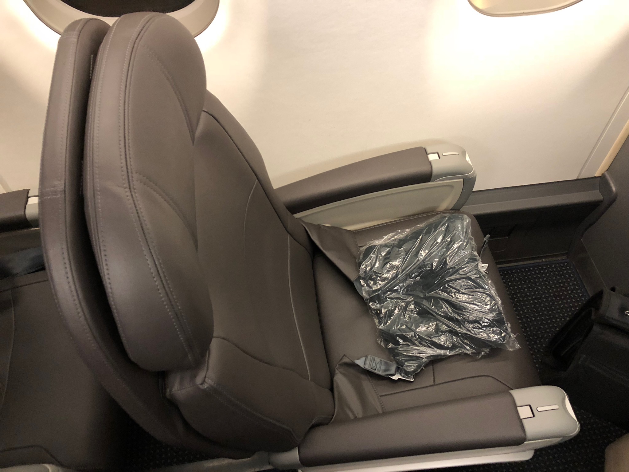 2020 american airlines domestic first hard seat above view